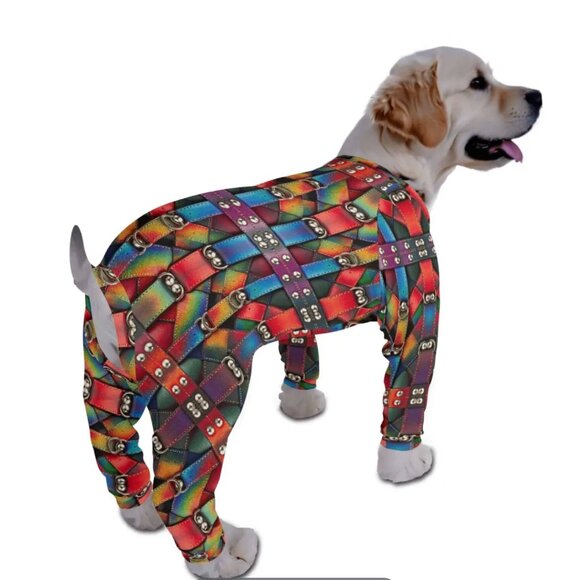 Doggy Emporium Harlequin Dog OutfitLarge Cute Outfit Jacket Shirt Pajamas